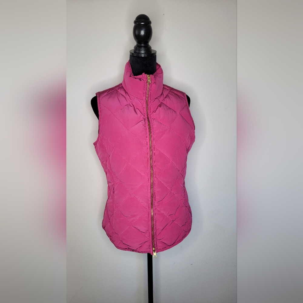 Barbie Core Garnet Hill Pink Powdered Quilted Puffer Vest Size S